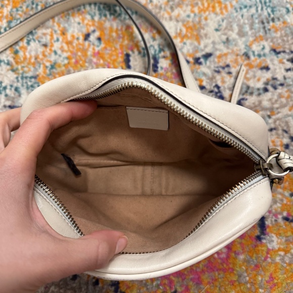 Gucci Calfskin Matelasse Mini GG Marmont Chain Shoulder Bag White - Picture 11 of 16